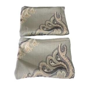 Soft Surrounding Pillow Shams Standard Green Wool Blend Set of 2